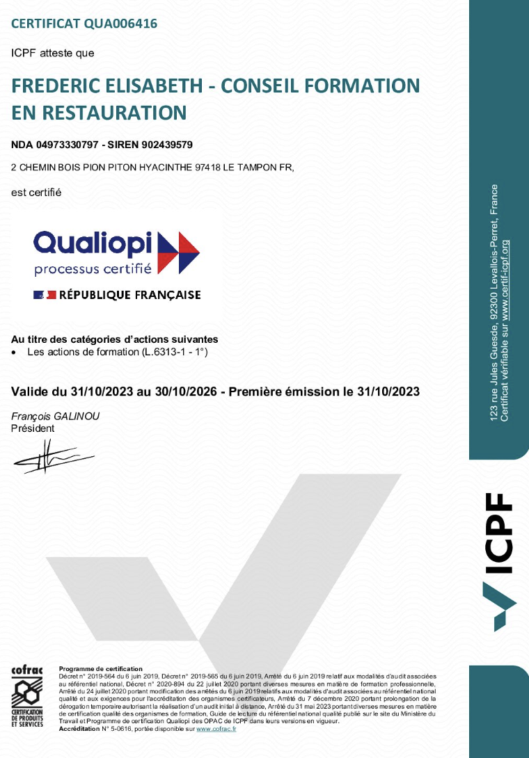 Certificat Qualiopi